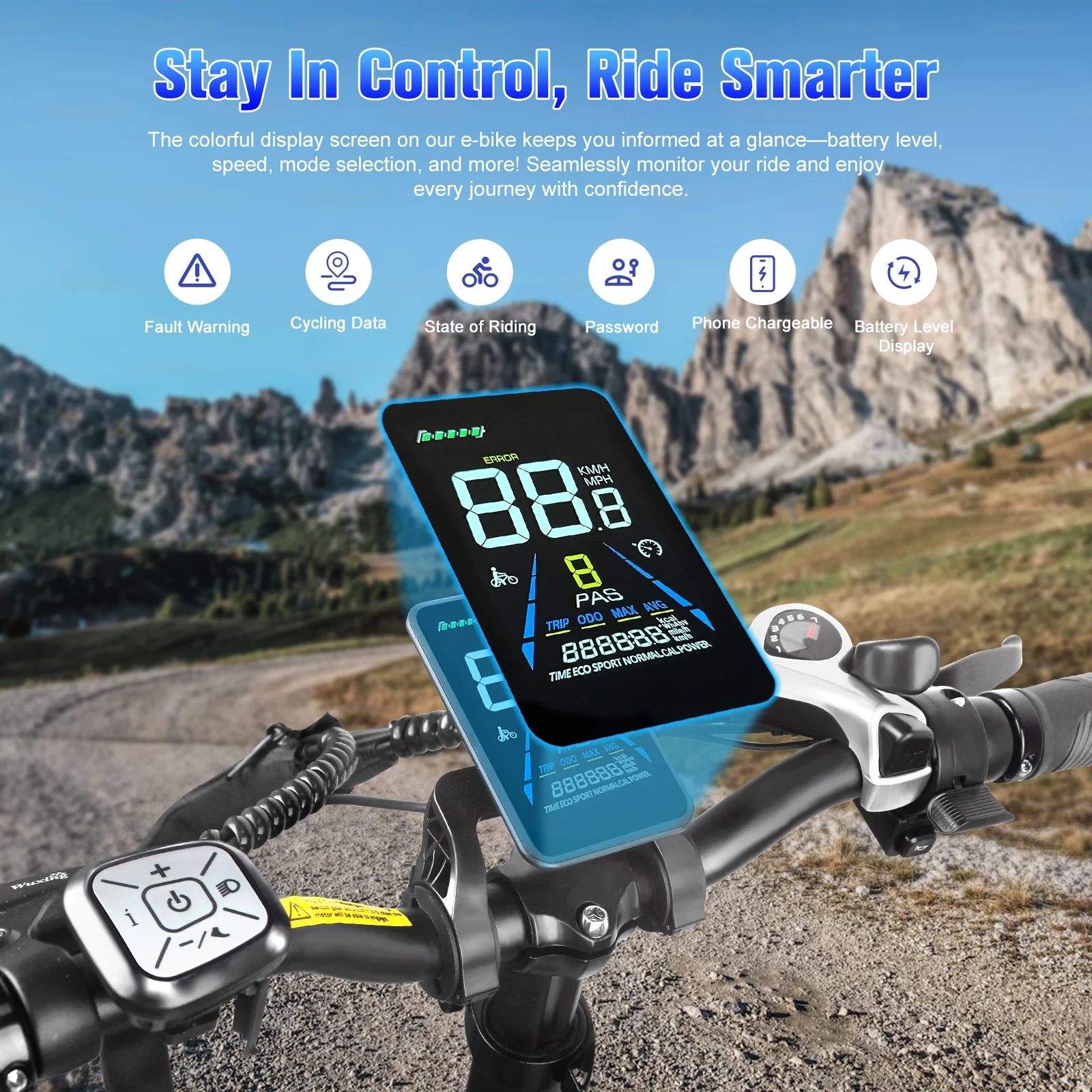 Wildeway 20in Folding Electric Bike, 750W, 48V 32Ah, Hydraulic Brakes