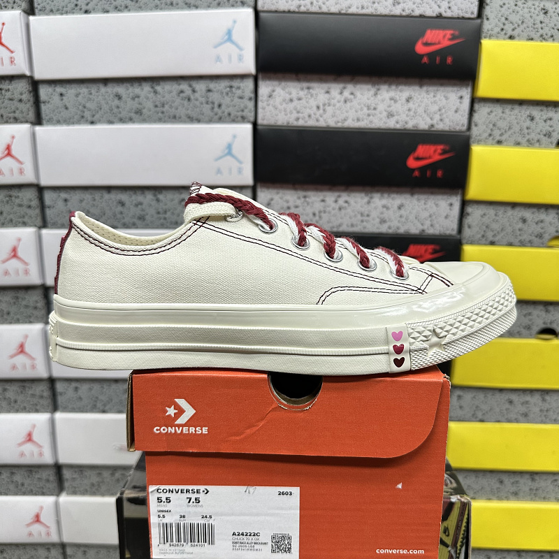Converse 1970s White Red Low Top