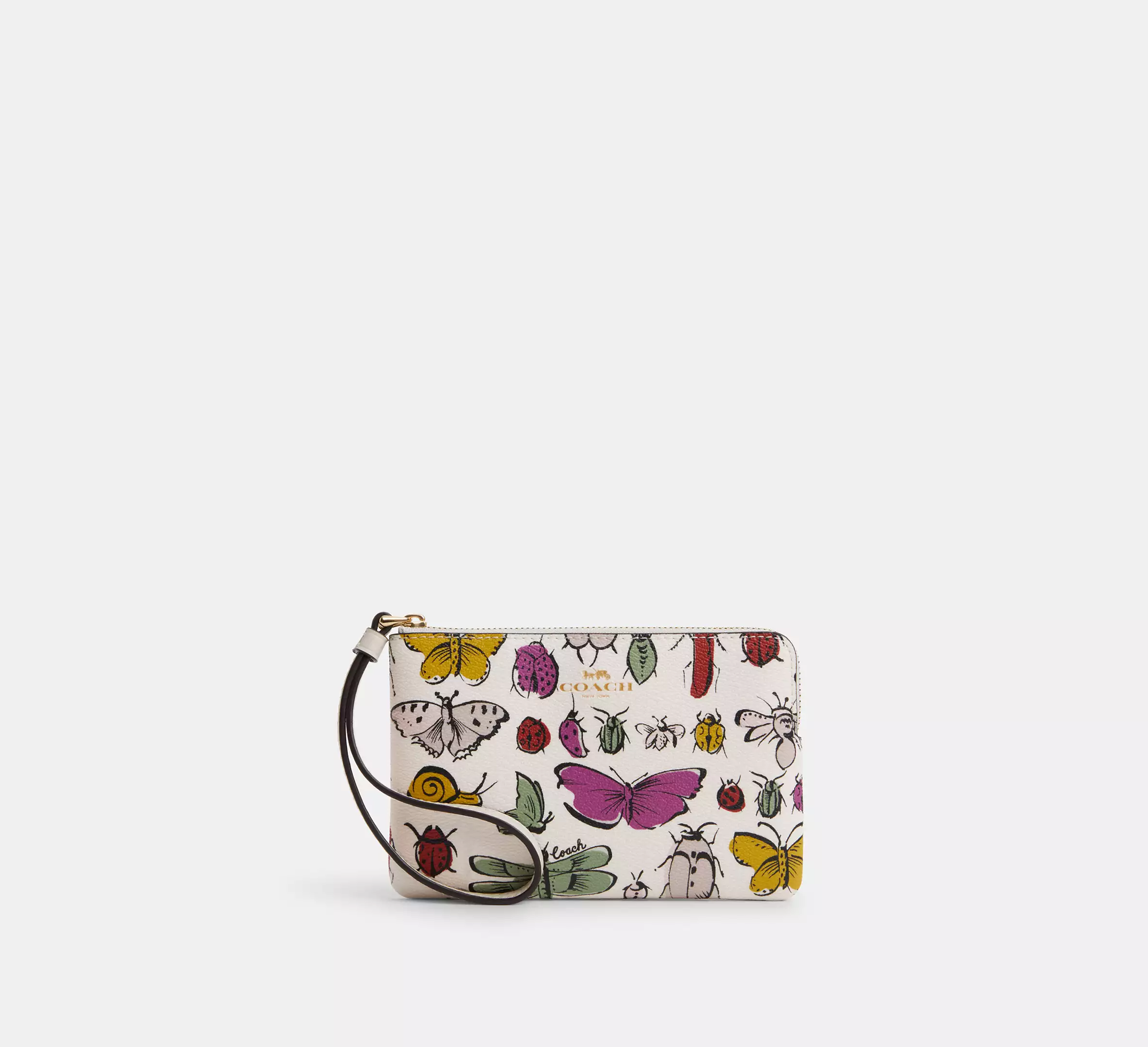 Corner Zip Wristlet With Creature Print