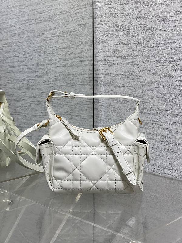 Dior D-Vibe Hobo Bag Small White