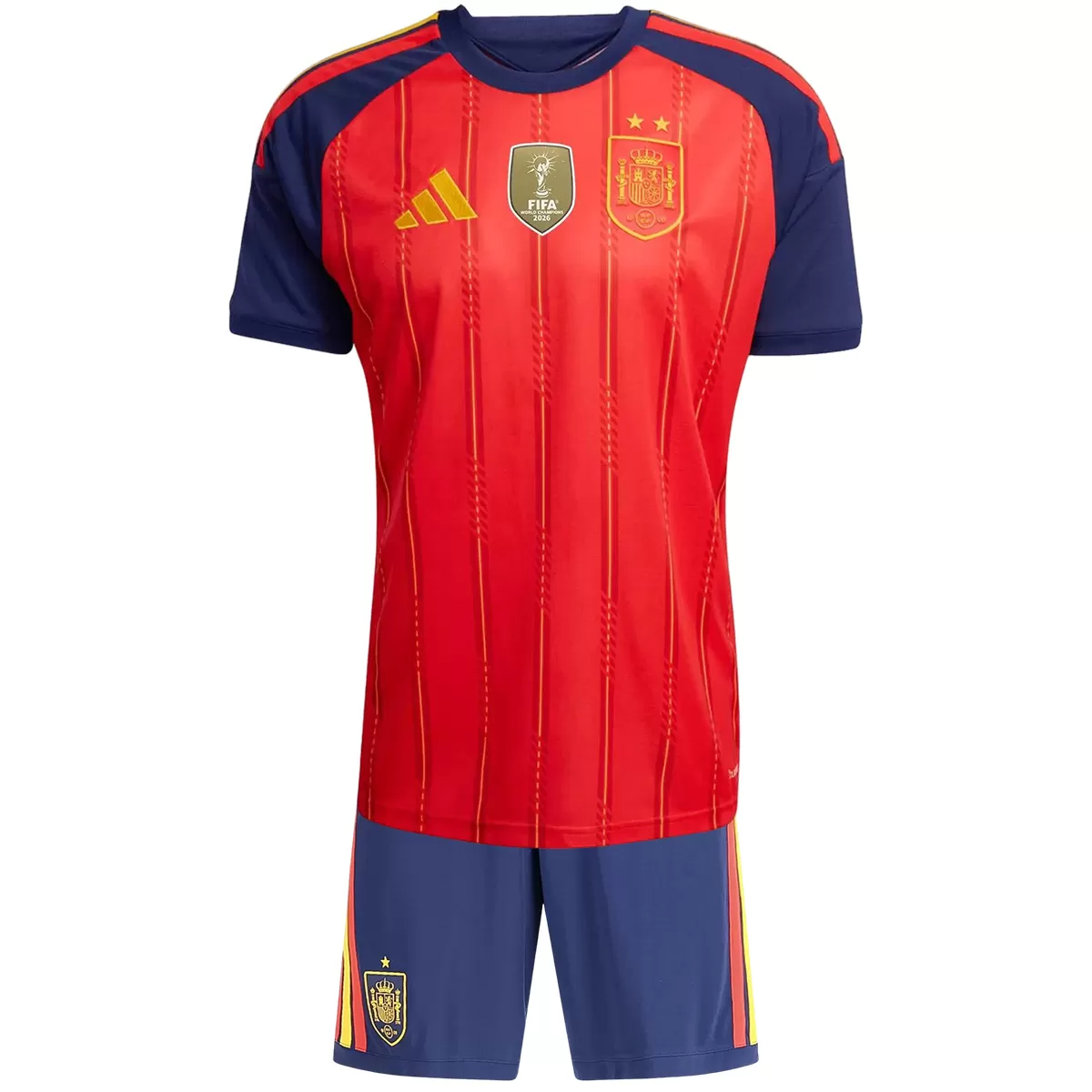 Kids Spain Home Champion Jersey Suit World Cup 2026 - 2 Stars
