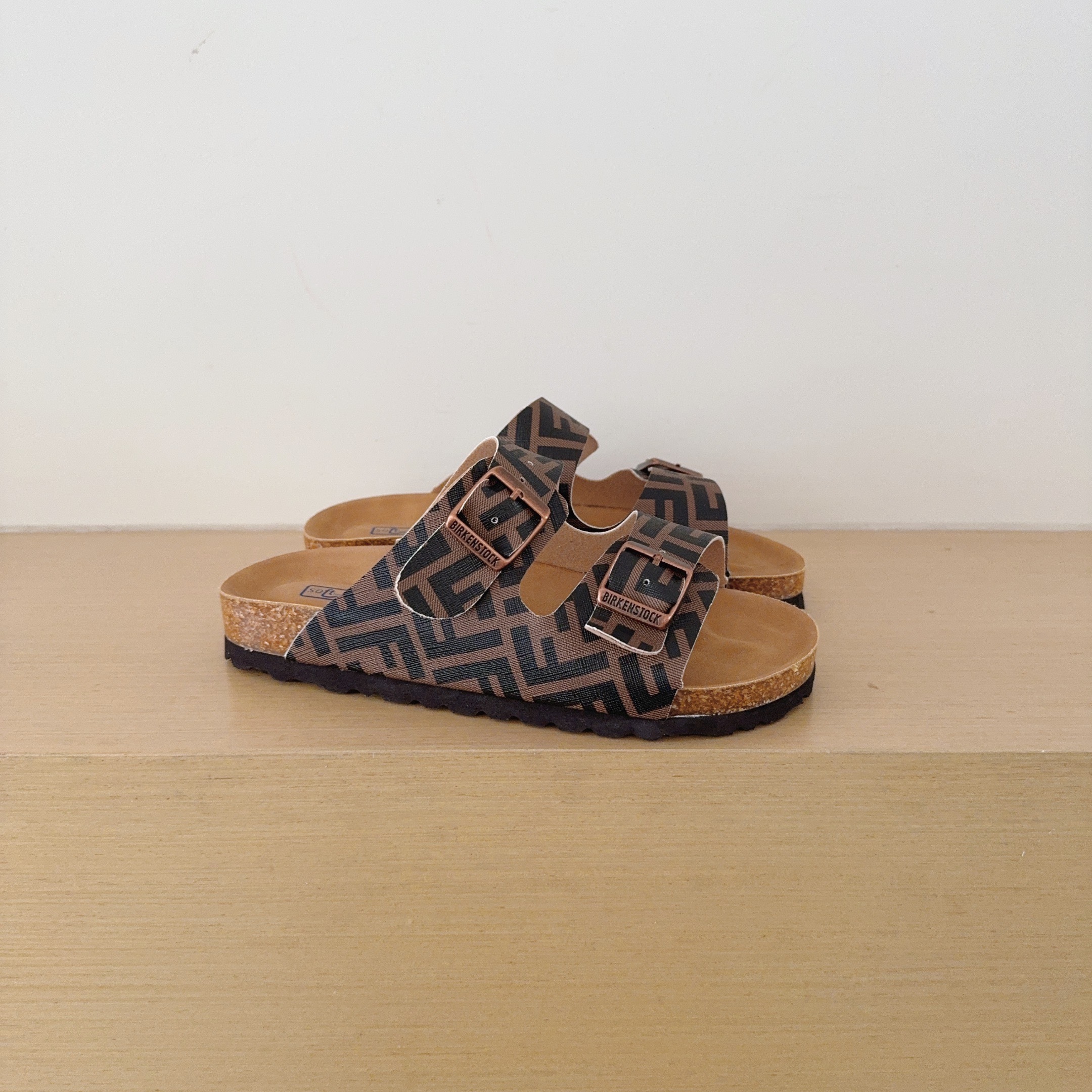 UGG Kids FF Check Birken-Style Two-Strap Sandals Adult And Kids