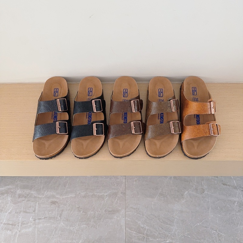 UGG Kids Leather Chevron Series Birken-Style Two-Strap Sandals Adult And Kids
