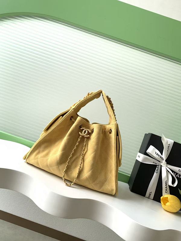 Chanel Drawstring Hobo Bag Mustard