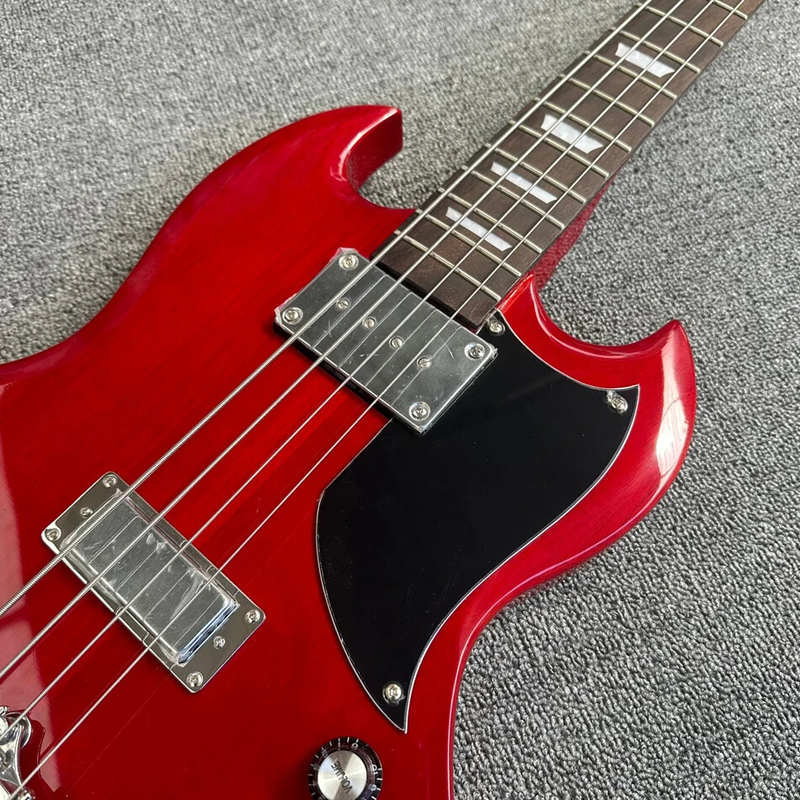 Made in China 4-series Electric Guitar Burgundy Electric Bass S-G4 String Bass