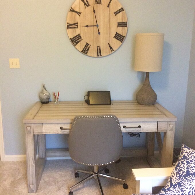Anse Solid Wood Configurable Rectangular Writing Desk Office Set