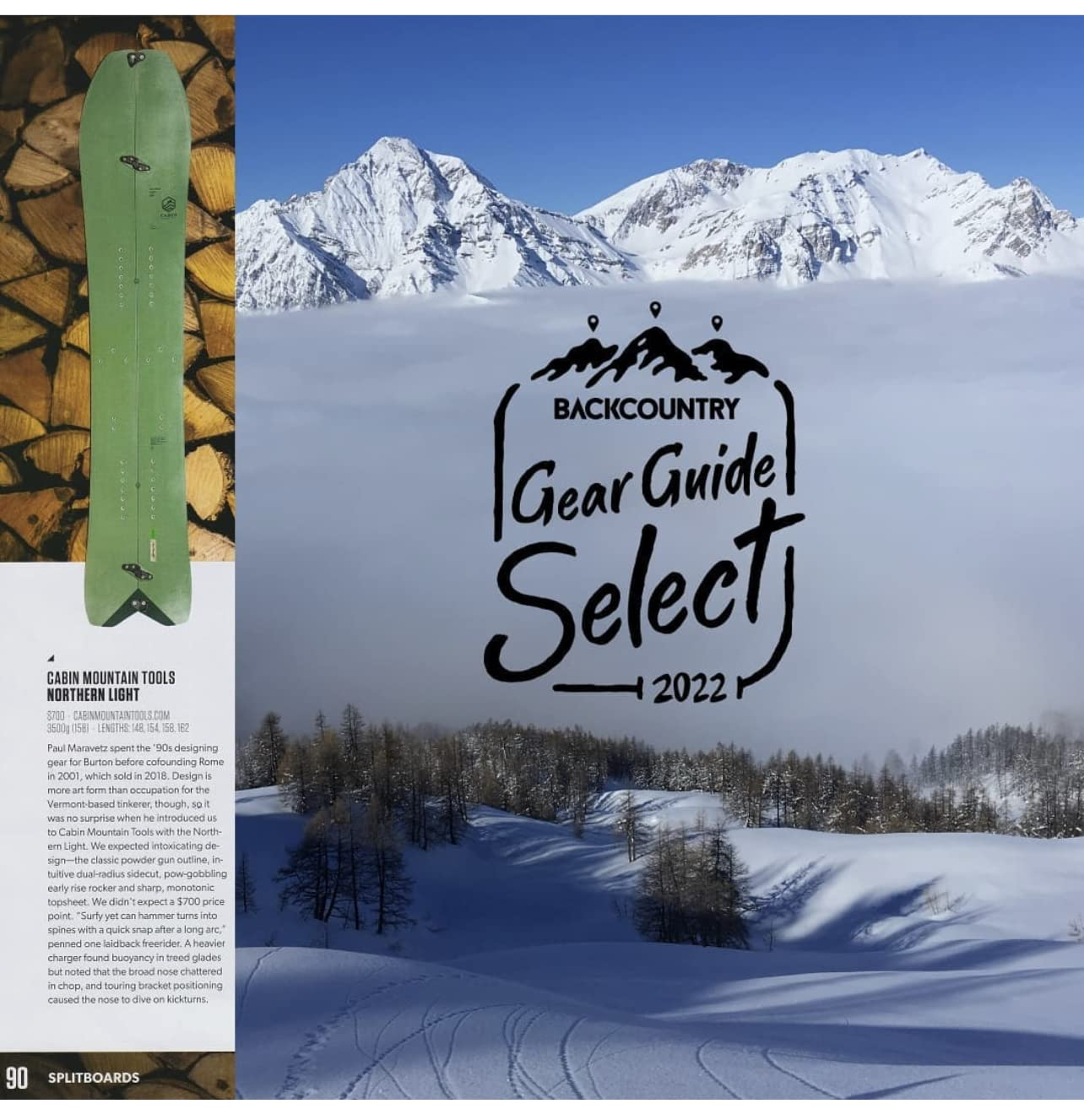 Cabin Mountain Tools Northern Light Snowboard All Mountain