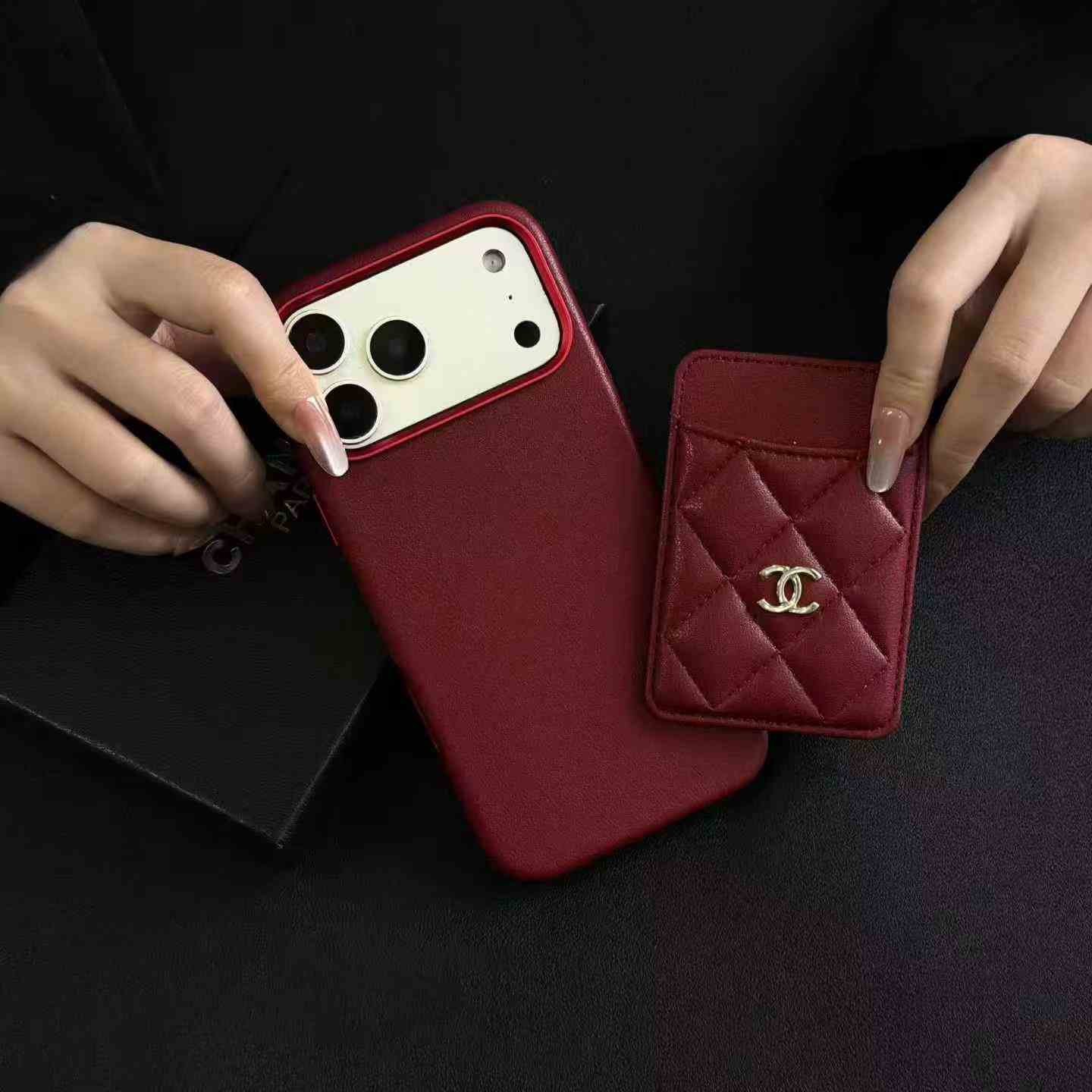 Quilted Leather Phone Case With Card Holder, Luxury Classic Diamond Stitch Wallet Phone Cover For iPhone, Multi‑color Slim Protective Back Case