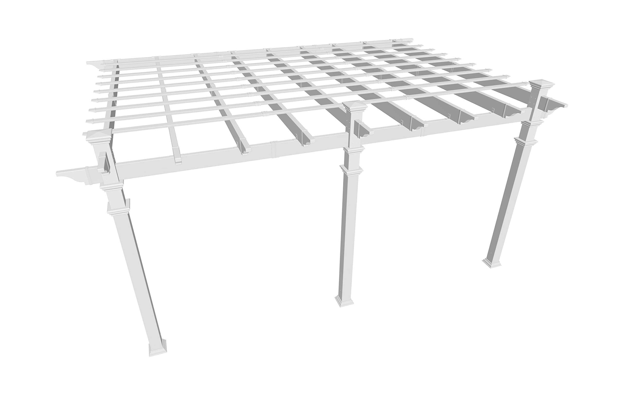 Valencia 12' x 16' Attached Vinyl Pergola
