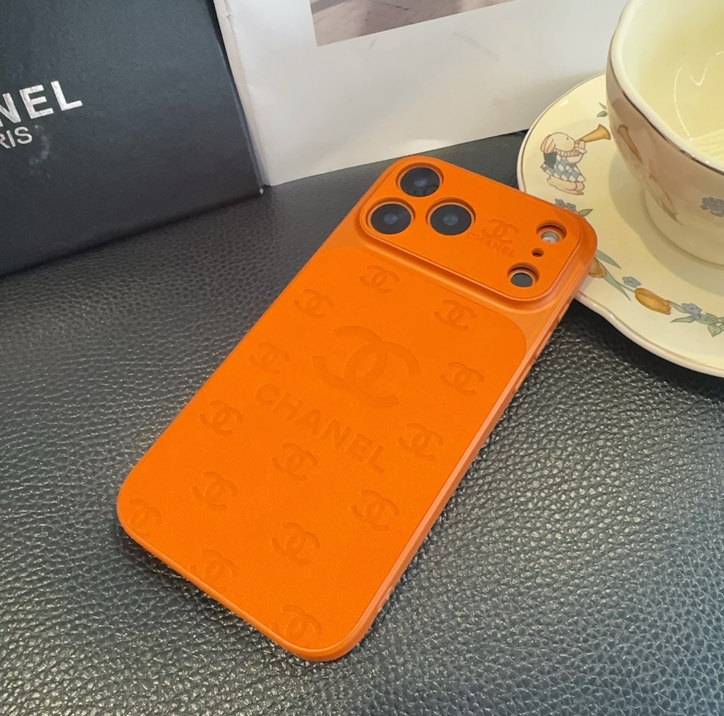 Chanel Precise-Cut Full-Cover iPhone Case | Instant Leather Finish