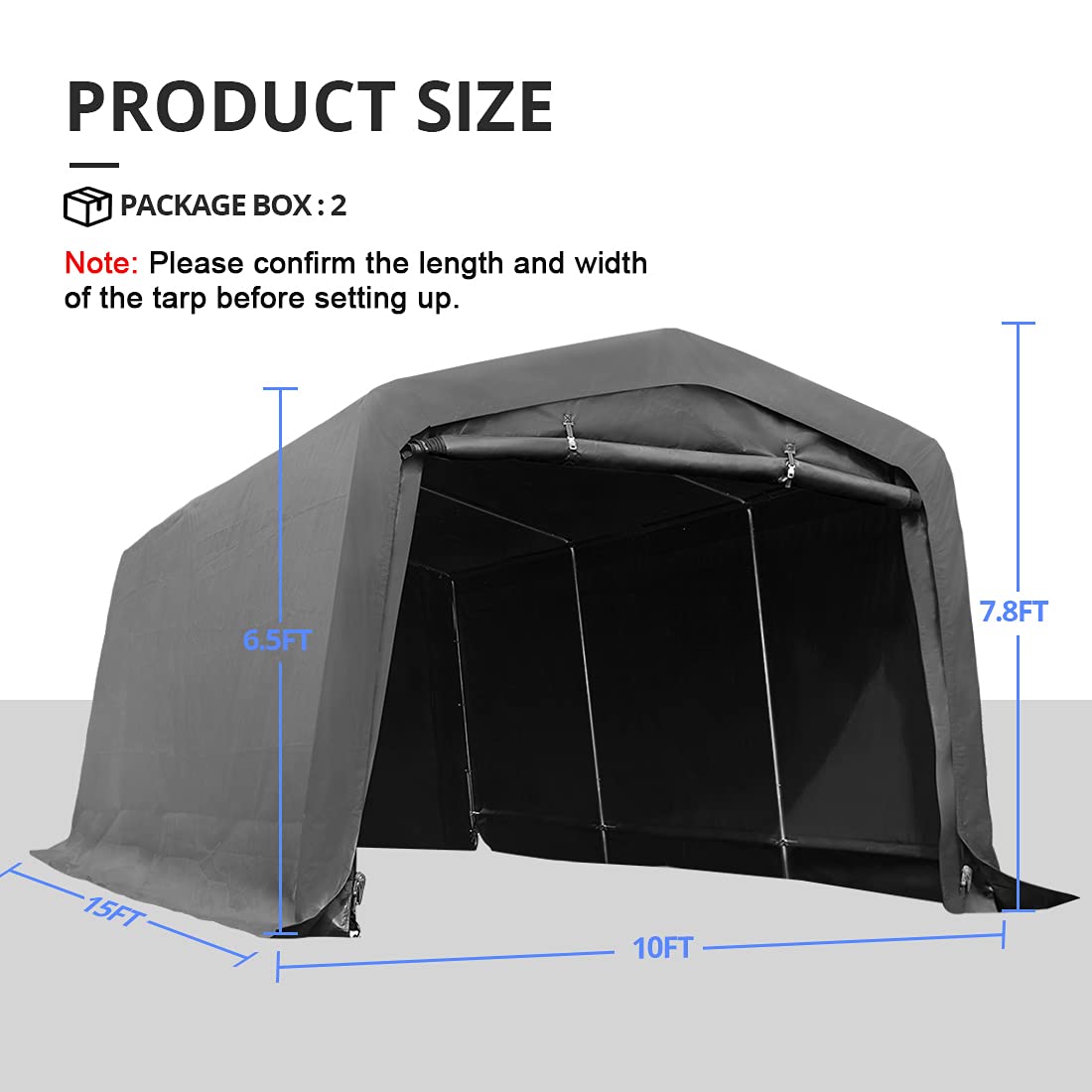 10' x 15' Heavy Duty Anti-Snow Garage