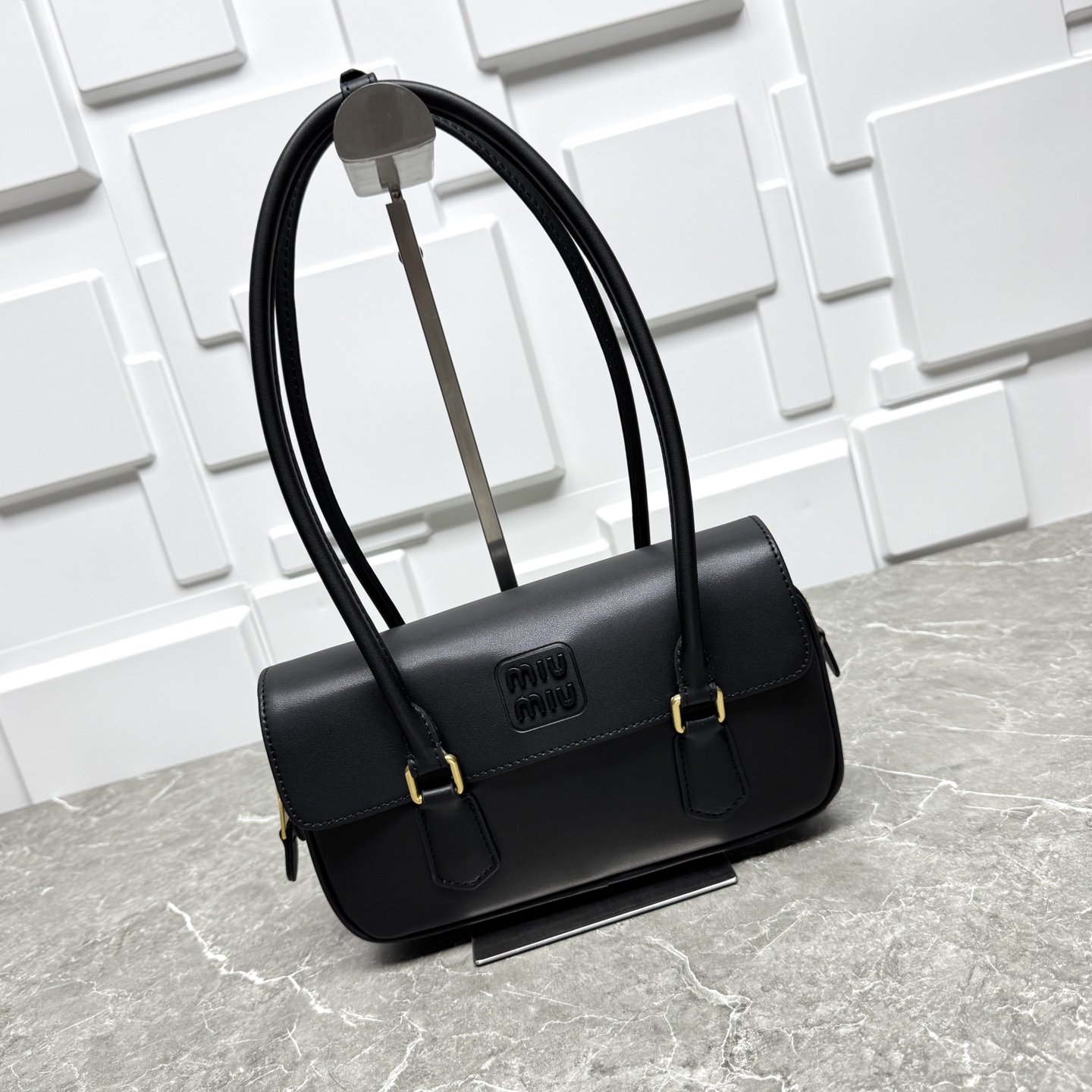 Miu Miu Leather Rectangular Flap Shoulder Bag