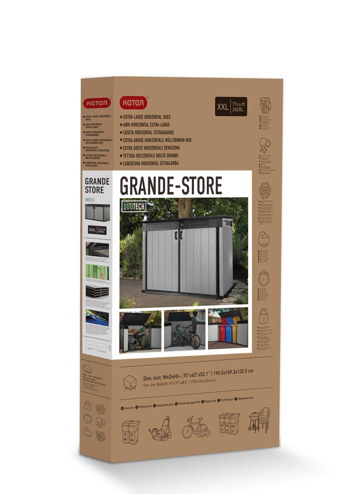 Keter Store It Out Grande Plastic Garden Storage Shed
