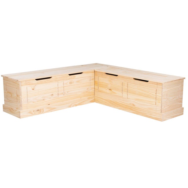 Linon 62-inch Landin Backless Corner Breakfast Nook