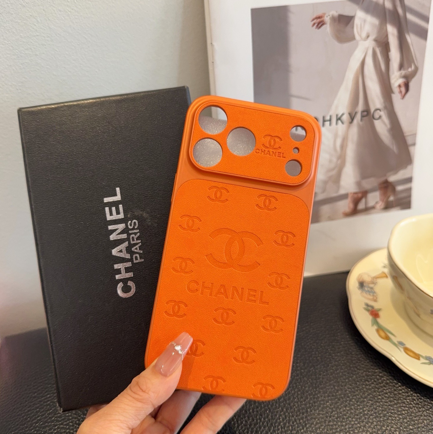 Chanel Precise-Cut Full-Cover iPhone Case | Instant Leather Finish