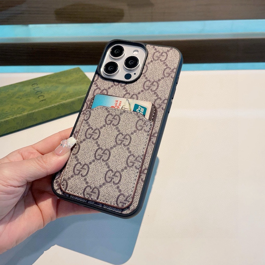 Gucci Classic Monogram Phone Case - Card Slot Full Coverage | Timeless Luxury Collection