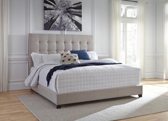 Dolante Upholstered Bed with Square Button Tufting