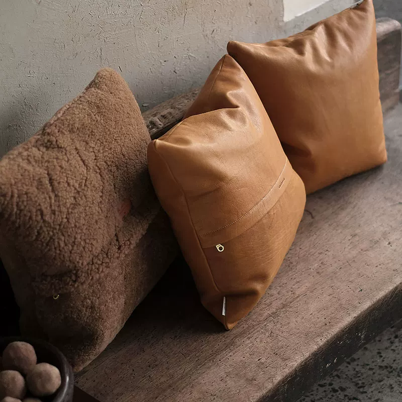 Cowhide down cushion pillow