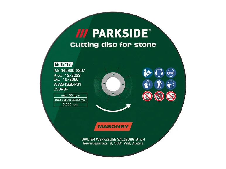 PARKSIDE® Kit de disques à tronçonner ou ébavurer ou Disque à tronçonner diamanté, Ø 230 mm