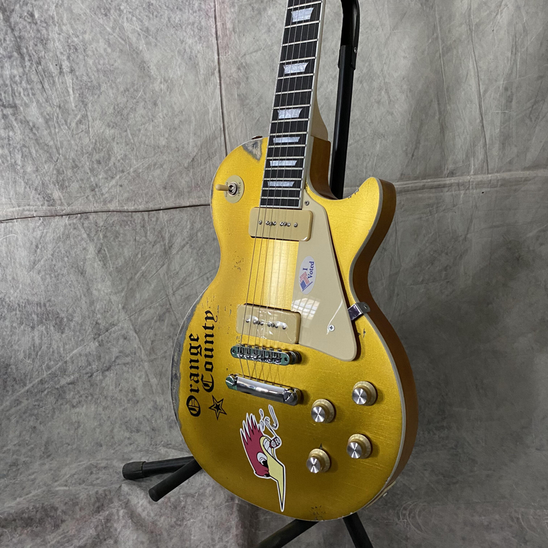 6 String Mike Ness Deluxe Electric Guitar Aged Gold Handed Relics Old