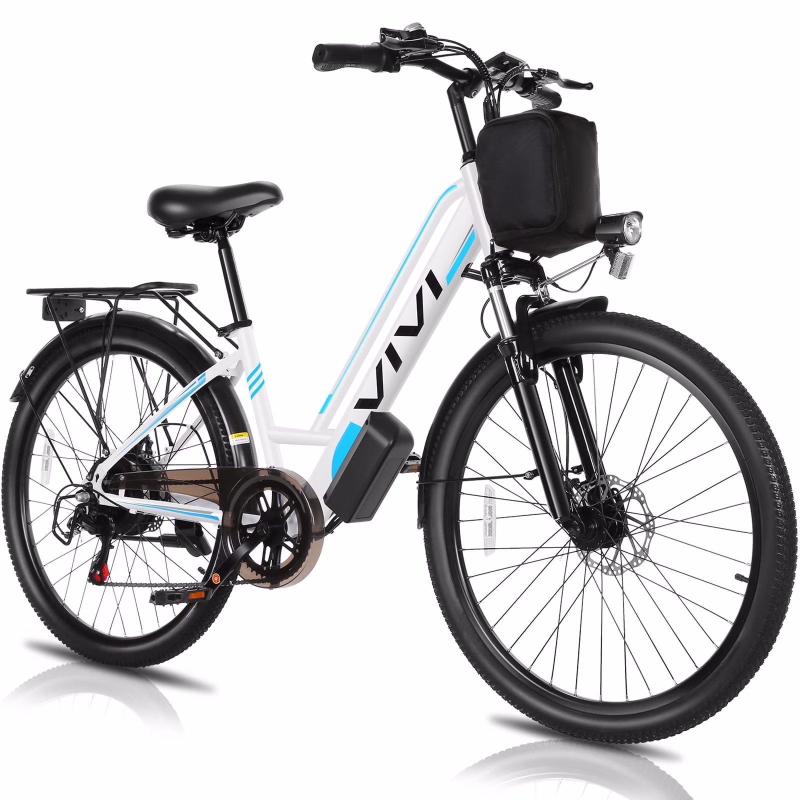 Vivi 26in Step-Through Electric Cruiser Bike, 500W, 48V