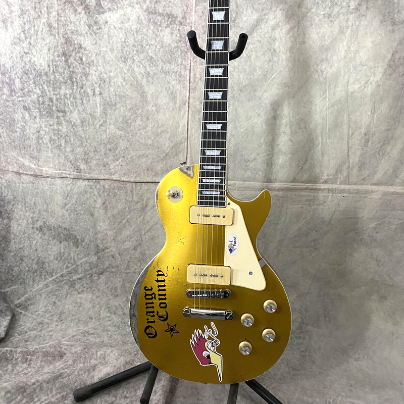 6 String Mike Ness Deluxe Electric Guitar Aged Gold Handed Relics Old