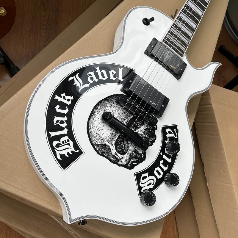 White Electric Guitar Zakk Wylde Audio Odin Grail Black Electric Guitar