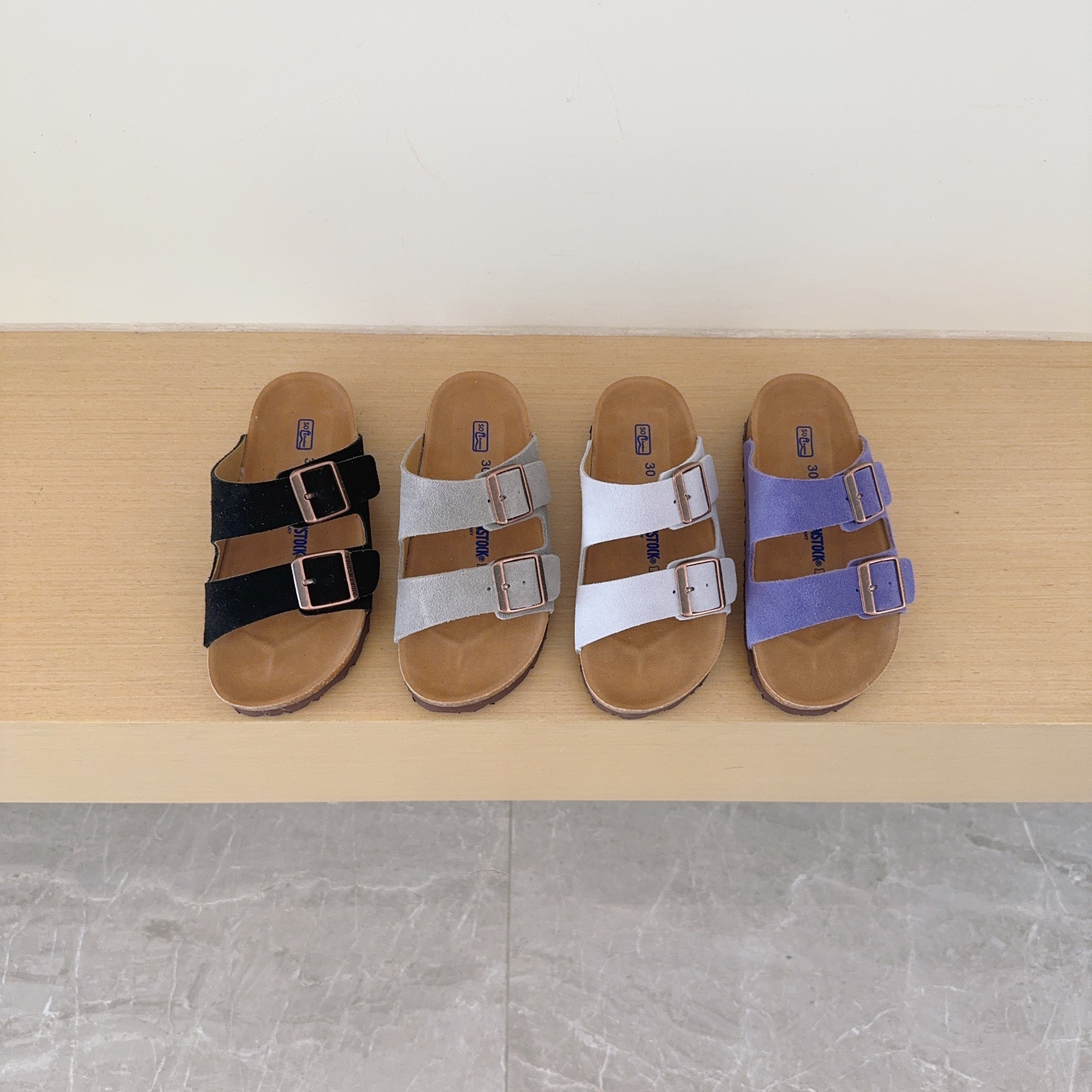 UGG Kids Birken-Style Two-Strap Sandals Suede Series
