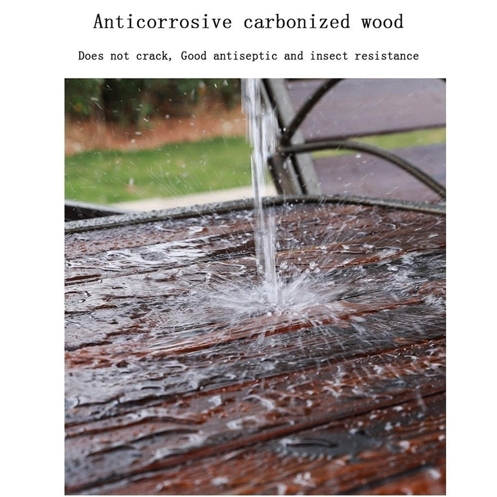Outdoor Gazebo Swing Grape Rack Anti-Corrosion Wood Aluminum