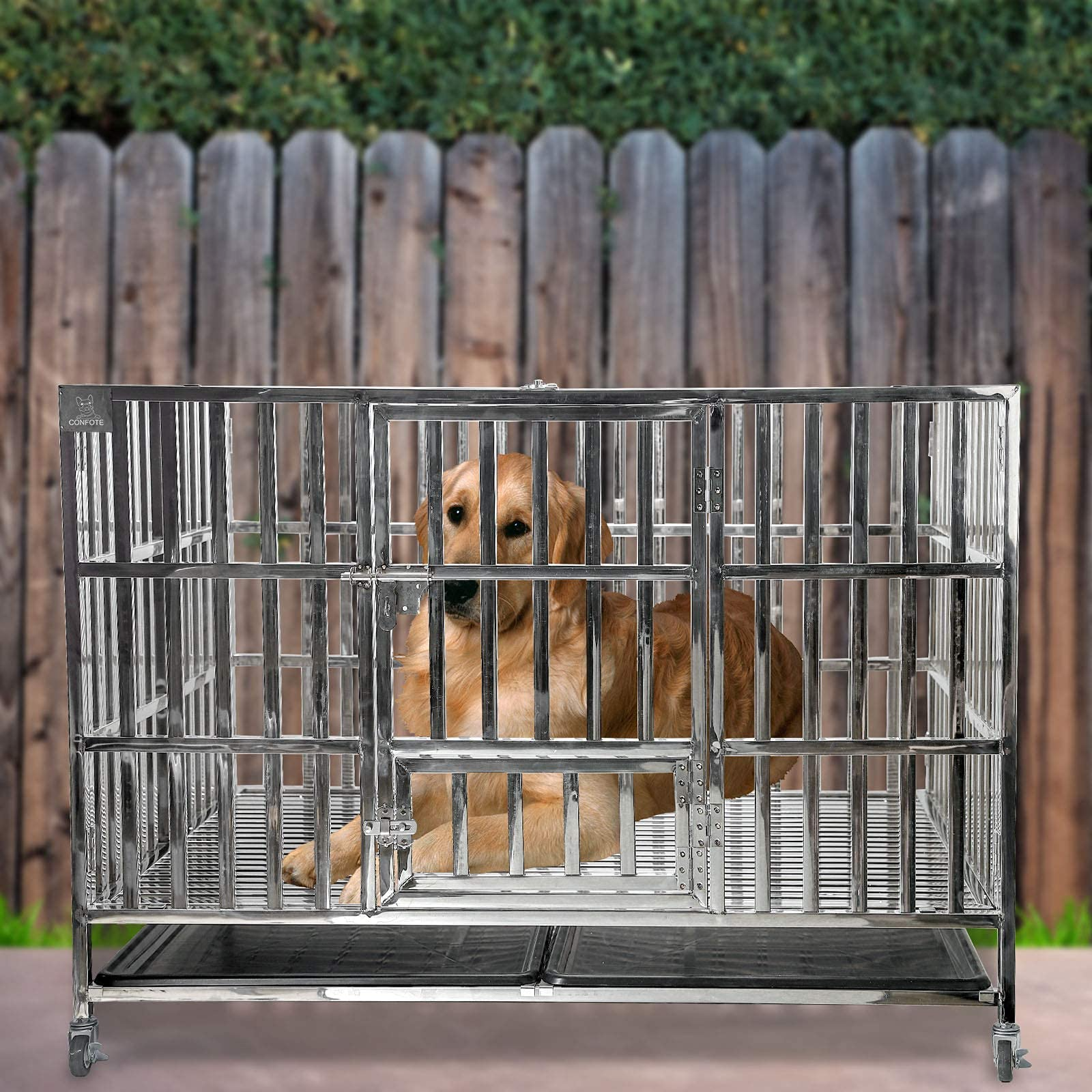 48 Heavy Duty Stainless Steel Dog Cage & Playpen for Training