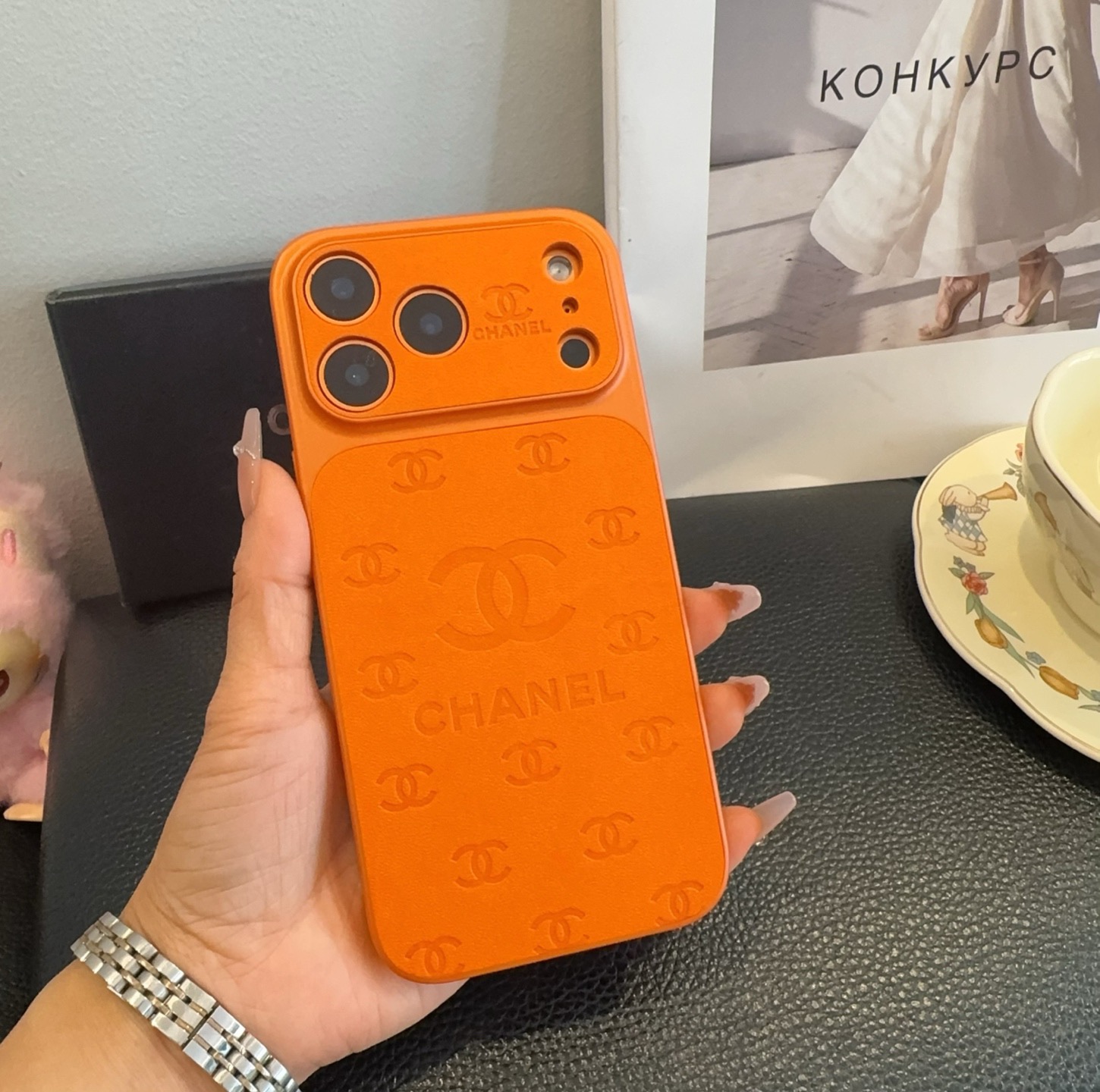 Chanel Precise-Cut Full-Cover iPhone Case | Instant Leather Finish