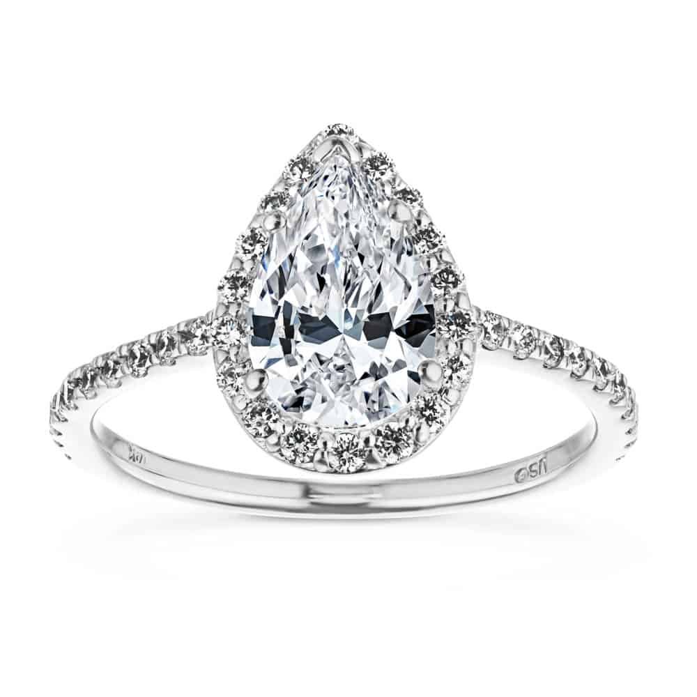 Zoey Lab Grown Diamond Cathedral Halo Engagement Ring
