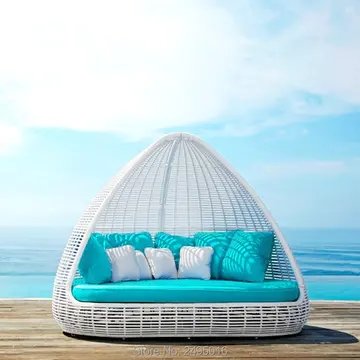 Creative Bird's Nest Patio Daybed Furniture