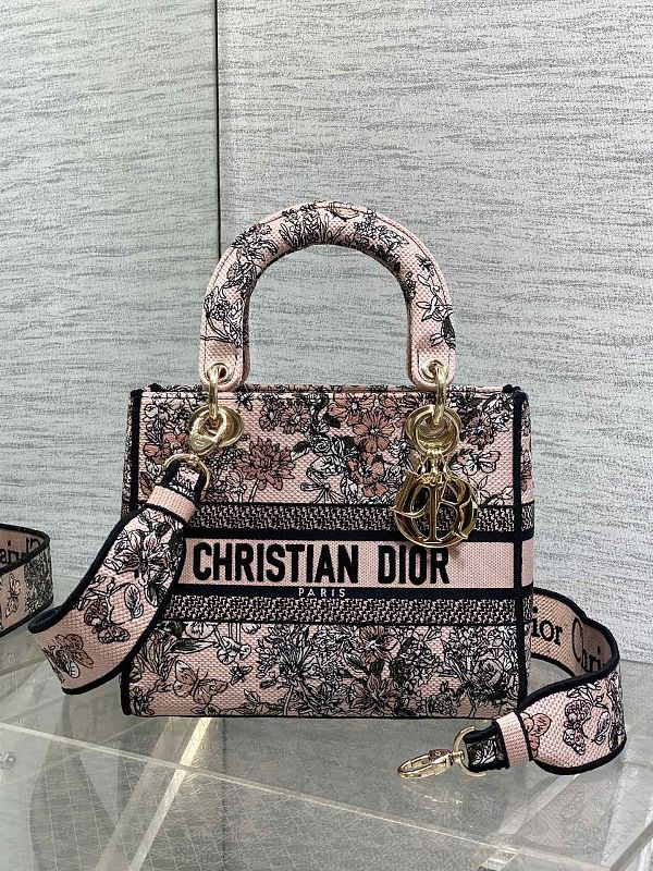 Dior Book Tote Mini Pink Vintage Floral