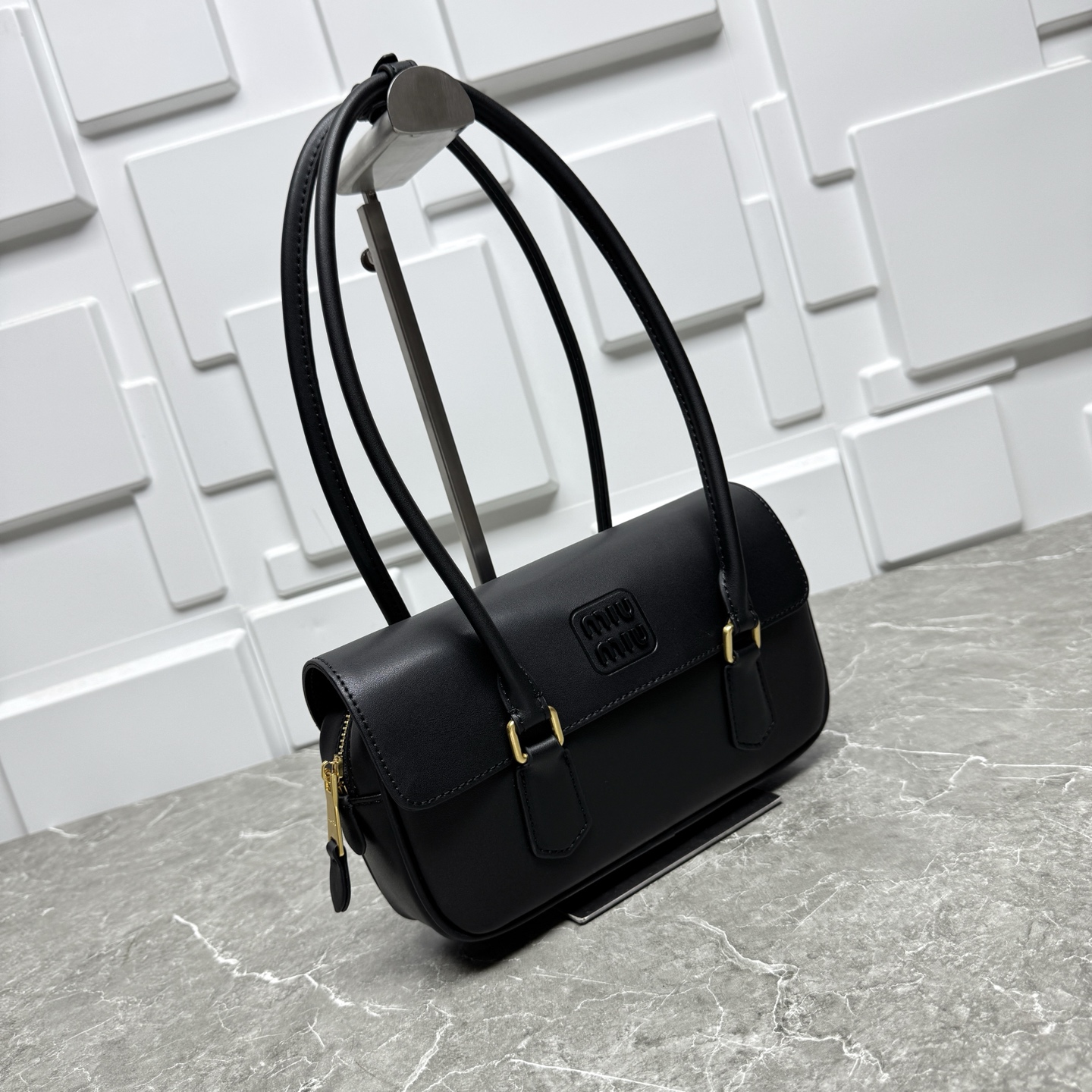 Miu Miu Leather Rectangular Flap Shoulder Bag