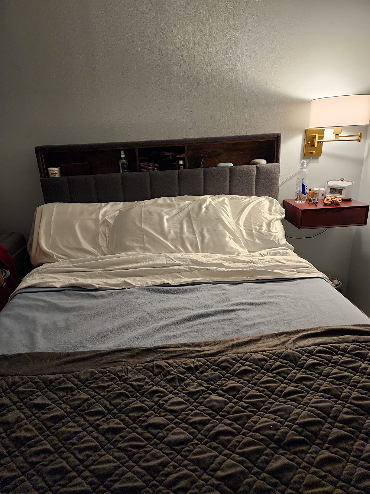 Queen Bed Frame with USB Ports and Outlets