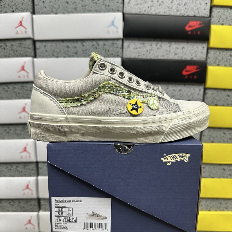 Vans Old Skool Grey White Vintage