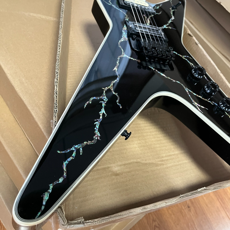 Electric Guitar Dean Dimebag Caibei Lightning Black Hardware Mahogany Body