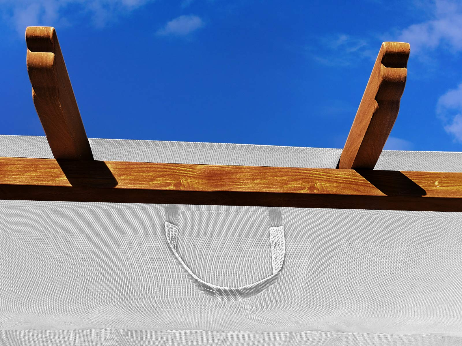 Palermo Soft Top Pergola, Off-White Canopy
