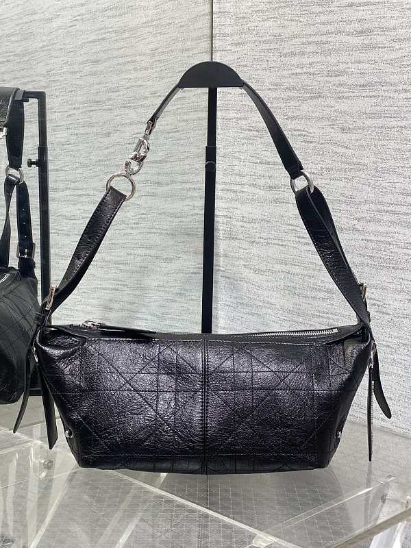 Dior Journey Hobo Bag Small Black Leather