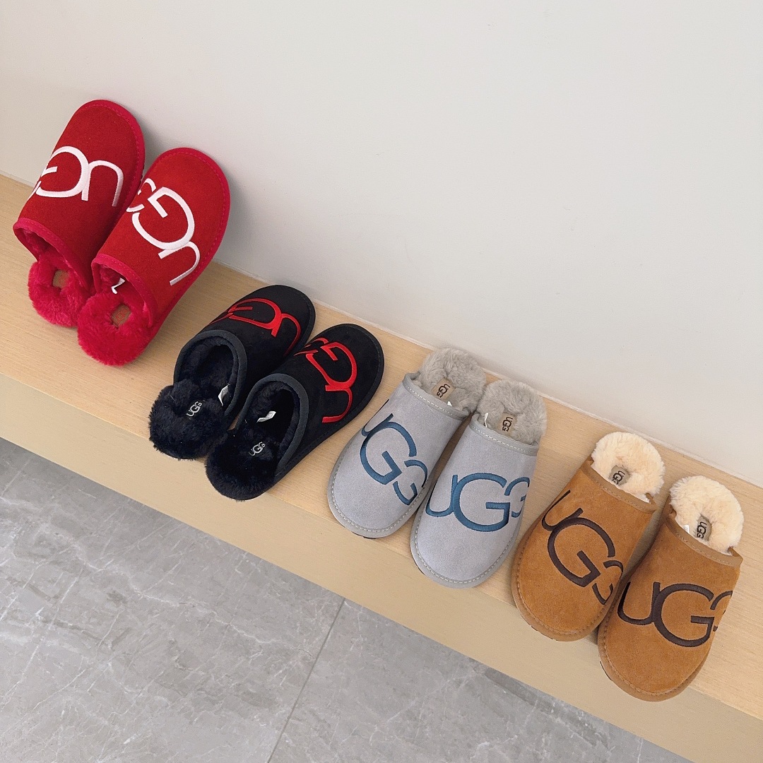 UGG x Gucci Embroidered Tasman Slippers