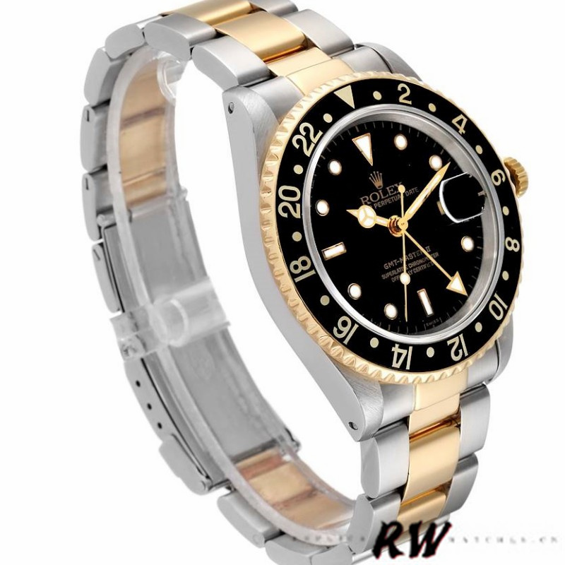 【Super Clone】Rolex GMT-Master II 16713LN Steel Yellow Gold Black Dial 40MM Mens Replica Watch