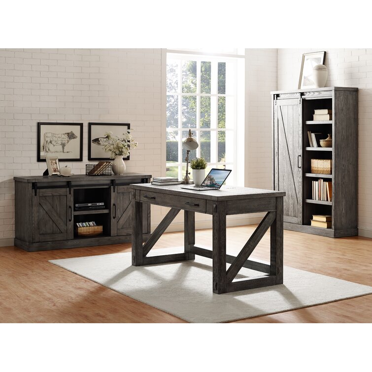 Anse Solid Wood Configurable Rectangular Writing Desk Office Set