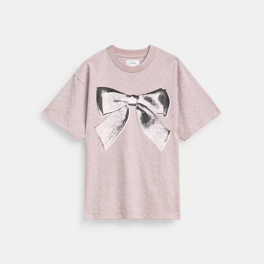 Signature Bow T Shirt In Organic Cotton