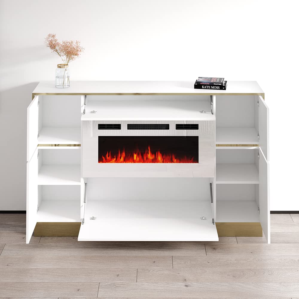 Meble Furniture Odessa WH-EF Fireplace Sideboard