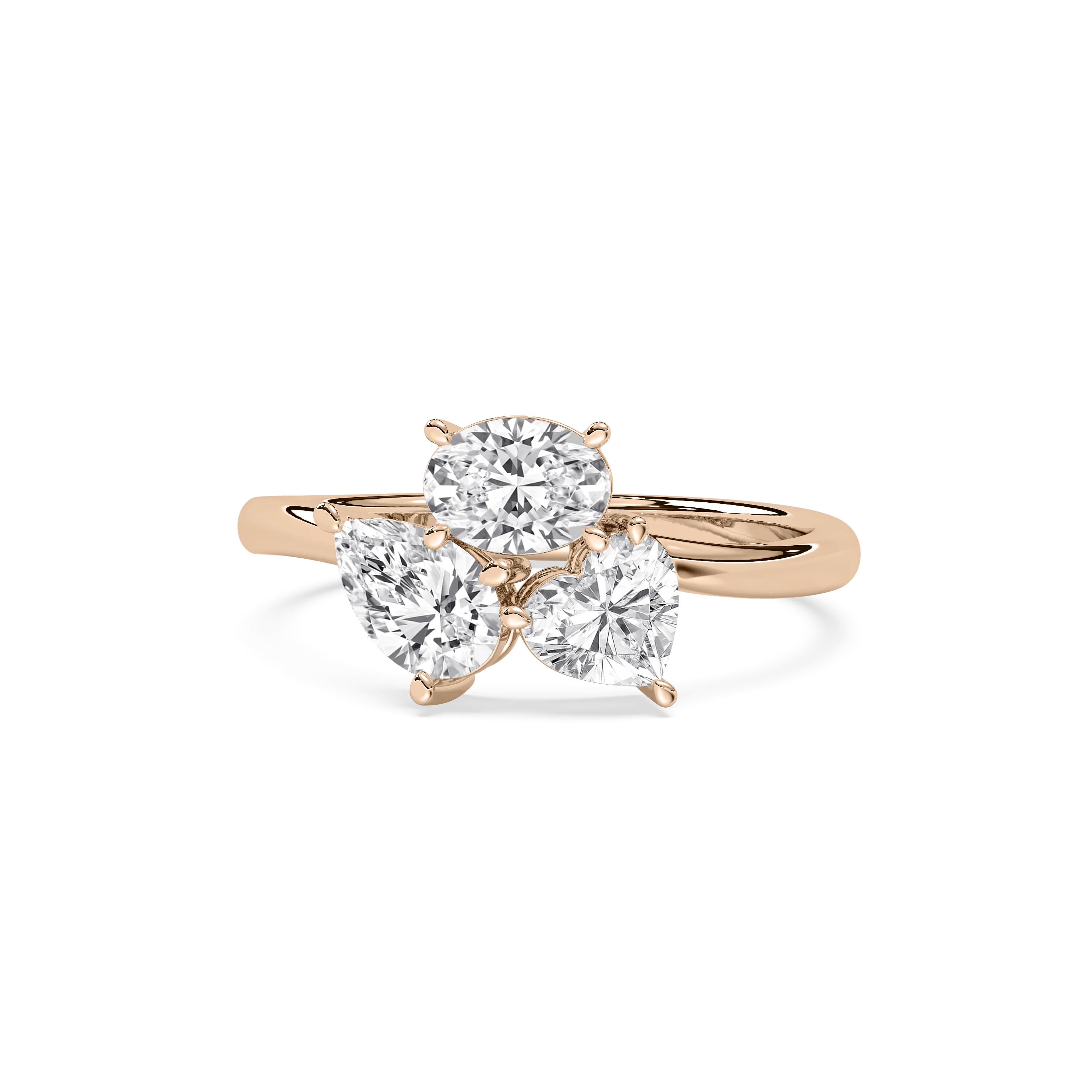 1 ½ ctw Pear, Oval and Heart Lab Grown Diamond Promise Ring