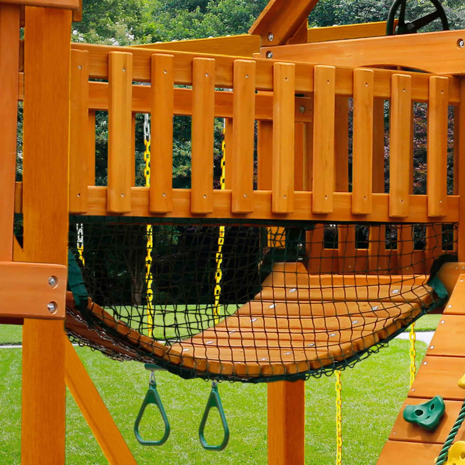 Treasure Trove I Swing Set with Wood Roof
