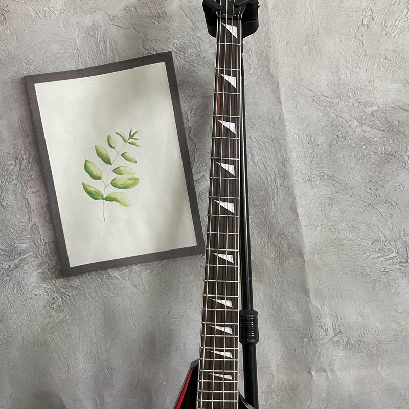 Black Solid Body 4 Strings Electric Bass Guitar Rosewood Fretboard Chrome Parts