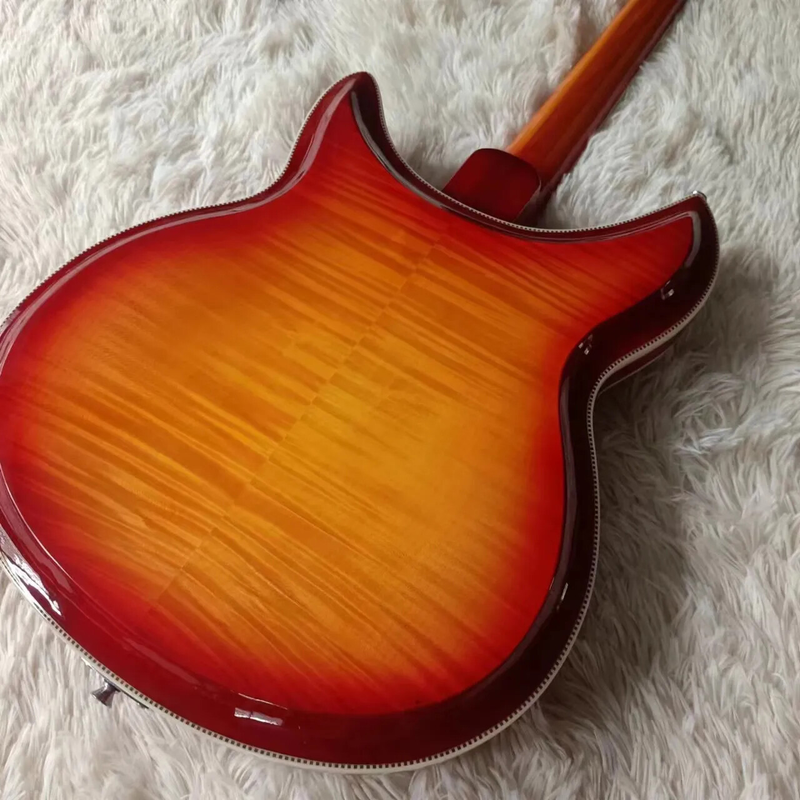 Jazz 6-string Electric Guitar Flame Maple Top&Back Professional Top