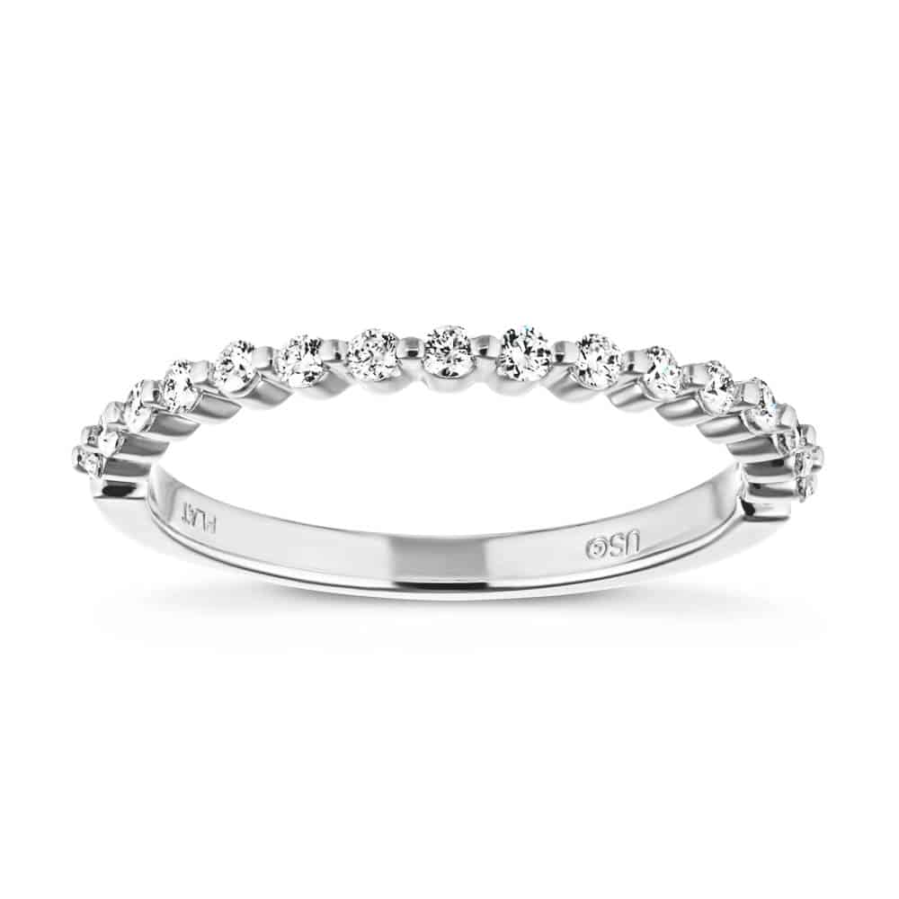 Melodie 1/5 ctw Round Lab Grown Diamond Shared Prong Stackable Band